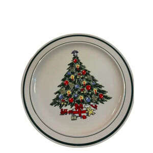 Vintage holiday Christmas tree plate